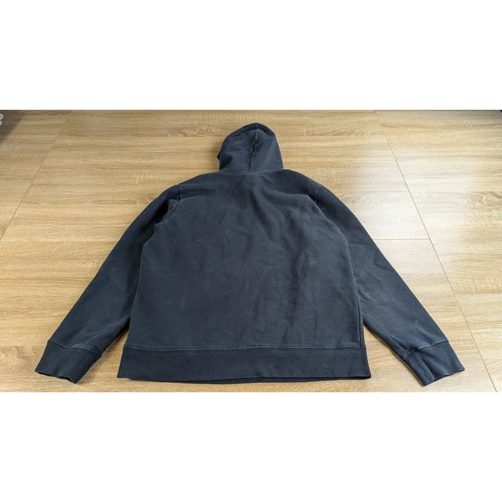 The North Face Mens Hoodie Pullover Sweatshirt Size LARGE Black Red Logo